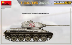 T-34/85 c/ interior Fábrica 112. Primavera 1944 1/35 - MiniArt 35294 - Hey Hobby - Modelismo Extraordinário