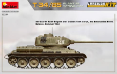 Imagem do T-34/85 c/ interior Fábrica 112. Primavera 1944 1/35 - MiniArt 35294