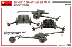7.5CM PAK 40 EARLY PROD. 1/35 - MiniArt 35394 - Hey Hobby - Modelismo Extraordinário