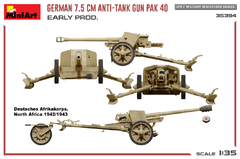 7.5CM PAK 40 EARLY PROD. 1/35 - MiniArt 35394