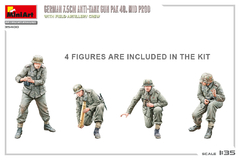 7.5CM PAK 40 Mid c/ artilheiros e munição 1/35 - MiniArt 35400 na internet