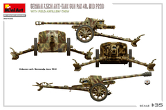 7.5CM PAK 40 Mid c/ artilheiros e munição 1/35 - MiniArt 35400