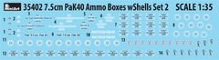 Caixas e munições para 7.5cm PAK 40 - SET 2 1/35 - MiniArt 35402 - comprar online