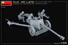 7.5CM PAK 40 Late c/ artilheiros e munição 1/35 - MiniArt 35409 na internet