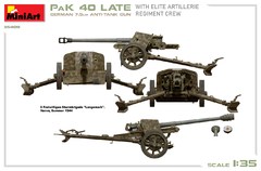 Imagem do 7.5CM PAK 40 Late c/ artilheiros e munição 1/35 - MiniArt 35409