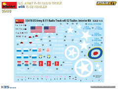 Radio Truck K-51 US Army c/atrelado K-52 1/35 - MiniArt 35418 na internet