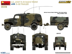 Radio Truck K-51 US Army c/atrelado K-52 1/35 - MiniArt 35418 na internet