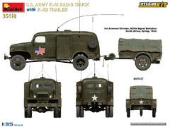 Radio Truck K-51 US Army c/atrelado K-52 1/35 - MiniArt 35418 - loja online
