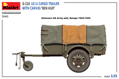 G-518 US 1t CARGO TRAILER c/ Lona “BEN HUR” 1/35 - MiniArt 35443 - comprar online