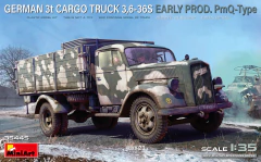 Caminhão Alemão 3T CARGO 3,6-36S Prod. Inicial PmQ-Type 1/35 - MiniArt 35445 - comprar online