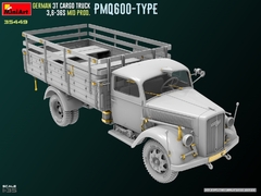 Caminhão Alemão 3T CARGO 3,6-36S Prod. Intermediária PMQ600 1/35 - MiniArt 35449 na internet