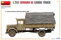 Caminhão Alemão L701 3T CARGO 1/35 - MiniArt 35450