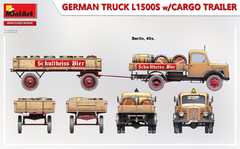 Caminhão Alemão L1500S c/ atrelado 1/35 - MiniArt 38023 na internet