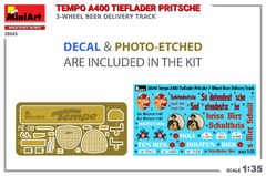 Caminhão Tempo A400 Tieflader 1/35 - MiniArt 38045 - comprar online