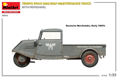 Imagem do Caminhão de ServiçoTempo E400 c/ Equipe de Manutenção de Ferroivas 1/35 - MiniArt 38063