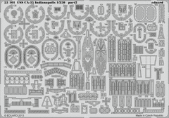 USS CA-35 Indianapolis Academy 1/350 - Photo-Etch 53101 - comprar online