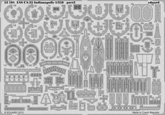USS CA-35 Indianapolis Academy 1/350 - Photo-Etch 53101 - comprar online