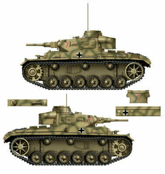 Panzer III Ausf. J 3 em 1 1/16 SEM CAIXA - Das Werk 16002