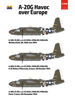 Douglas A-20G Havoc "Over Europe" 1/32 - HKM 1E39 - comprar online