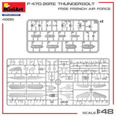 P-47D-28RE THUNDERBOLT FREE FRENCH AIR FORCE 1/48 - Edição Básica MiniArt 48015