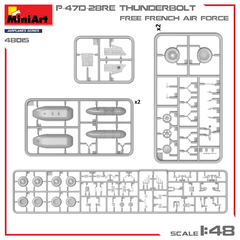 P-47D-28RE THUNDERBOLT FREE FRENCH AIR FORCE 1/48 - Edição Básica MiniArt 48015 - comprar online