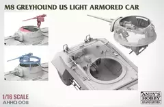 M8 Greyhound US light Armored Car 1/16 - Andy Hobby HQ 008 na internet