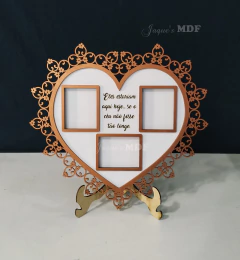 Placa Homenagem para 3 Fotos com base - comprar online