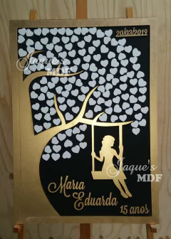 Quadro 150 assinaturas Menina no Balanço - comprar online