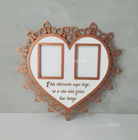 Placa Homenagem para 2 Fotos 10x15cm