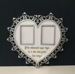 Placa Homenagem para 2 Fotos 10x15cm