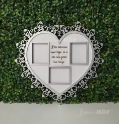 Placa Homenagem para 3 Fotos