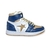  botitas de cuero con cordones Harper Niños MJ azul blanca
