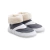 Zapatilla ergonómica botita jazz en color gris con detalles en blanco, diseñada para primeros pasos