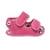 Sandalia para bebé color rosa. Sandalia pink de toalla para el verano.