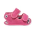 Sandalia para bebé color rosa. Sandalia pink de toalla para el verano.