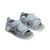Sandalias ergonómicas grises para niños, ideales para primeros pasos, con diseño flexible y liviano.