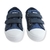 Zapatilla Berlín para niños. Zapatilla de lona jean color azul con abrojo.