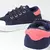 Zapatilla para niños y niñas azul marino de lona