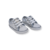 Zapatilla con vuelos brillo plateada niña