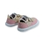 Zapatilla para niñas Belén color rosa y dorado con abrojos