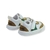 Zapatillas Tino blancas y verdes para niños, ideales para primeros pasos.

