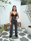 Calça Widleg Grafite - comprar online