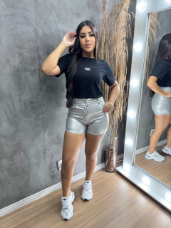 Shorts Prateado - LV Moda Feminina
