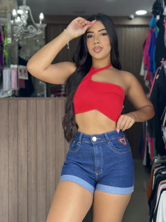 Shorts Jeans Coração na internet