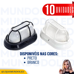 Kit 10 Luminária Arandela Tartaruga Externa Com Grade syka