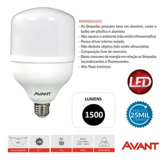 Kit 4 Lampadas Bulbo 20w Branco Quente 3000k Alta Potencia A - loja online