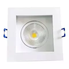 Kit 1 ou 2 Spot Luminaria Tech Led Cob1 Direcionavel Embutir Quadrado Recuada 12w 3000k Branco Quente Bivolt Startec - comprar online