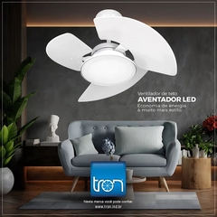Imagem do Ventilador De Teto Aventador Led 24w 6000k Branco 3 Pás 127v 130w Tron