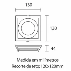 Spot de Embutir Flea Quadrado Par20 Bocal E-27Nordecor - loja online