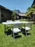 Mesa Y Sillas Para Jardín Plegables Lüsqtoff 1,80cm Color Blanco - comprar online